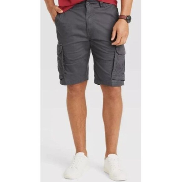 NWT Mens Cargo Shorts 6 Pockets 11" Inseam 40" Waist GRAY Goodfellow & Co - Picture 7 of 8